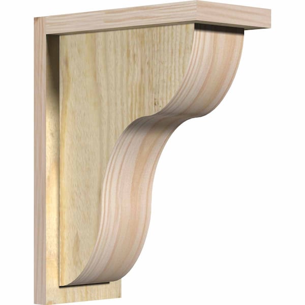 Ekena Millwork Carmel Rough Sawn Corbel w/Backplate, Douglas Fir, 6"W x 12"D x 16"H COR06X12X16CAR01RDF - main
